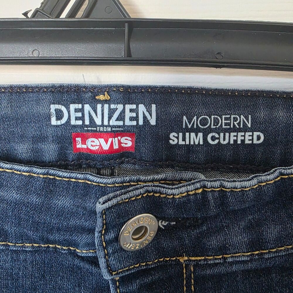Denizen Levis Womens Jeans Modern Slim Dark Wash Stretch Denim Mid High Rise - Picture 4 of 7